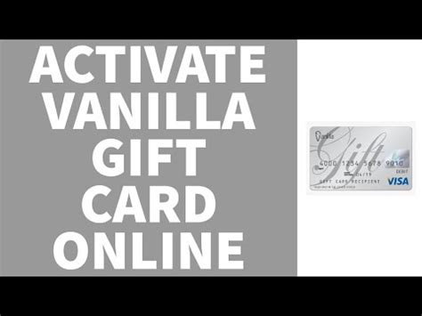 Do You Have To Activate Vanilla Gift Card