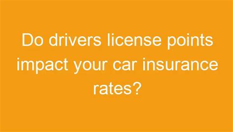 Do drivers license points impact your car insurance rates? - MSN