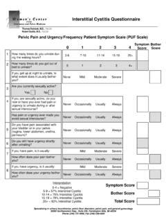 Do i have interstitial cystitis quiz. .  ...