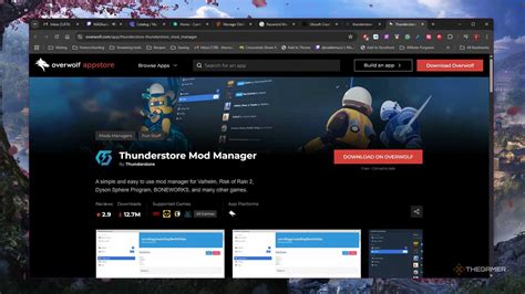 Do i need overwolf for thunderstore.  You’ll never use any other mod pl...