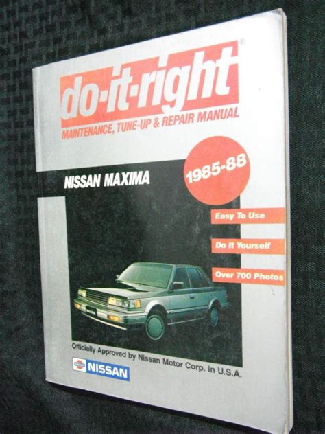 Do it right maintenance tune up repair manual nissan maxima 1985 88. - Designers guide to the cypress psoc embedded technology.