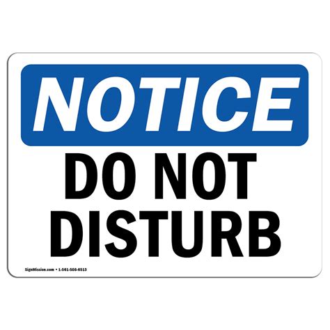 Do not disturb store. 