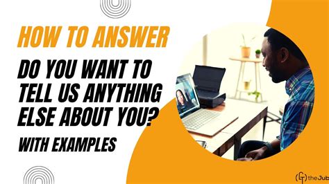 Do you want to tell us anything else about yourself. In conclusion, "Tell me about yourself" is an opportunity to showcase your skills, experience, and personality to a potential employer. By using these ten different approaches to answering this question, you can provide a well-rounded and memorable response that sets you apart from other candidates. Remember to tailor your answer to the ... 