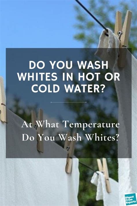 Do you wash whites in hot or cold water. The Sauce Boss. Jan 22, 2024. Share: Most white clothes can be washed in cool or lukewarm water (between 50-90 degrees Fahrenheit). Using hot water can shrink fabrics, set stains, and use excess energy. Always follow your garment’s care instructions when washing white clothes. You’ve been lectured for years about the importance of washing ... 