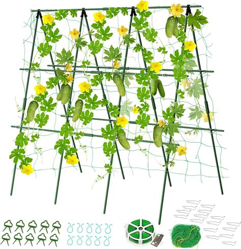 DoCred Cucumber Trellis, A Frame Trellis Metal Garden …