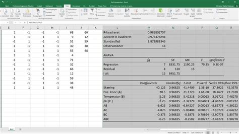 DoE in Excel YouTube