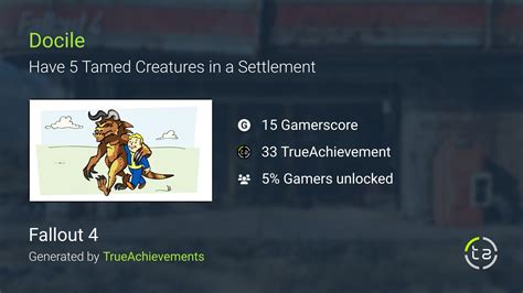 Docile achievement in Fallout 4