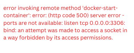 Docker Error Invoking Remote Method How To Fix It?