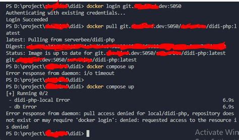 Docker Error response from daemon pull access denied for docker/poject, repository does not