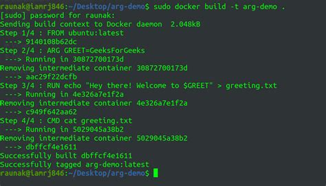 Docker Instruction ARG StackLima