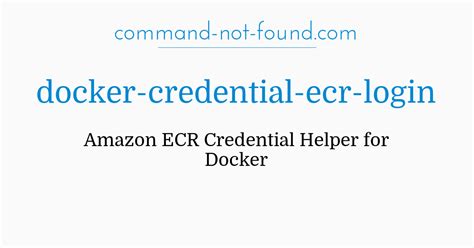 Docker command not found windows.  Note that refers to the package name, th...