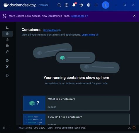 Docker daemon run.  For now, just know that it comes somewhere from the internet.  It listens f...