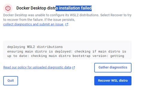 Docker desktop rosetta installation failed.  The Docker setup takes the Page Unresponsive...