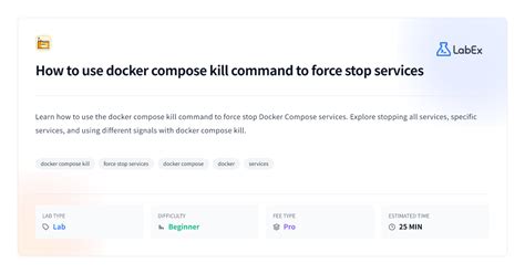 Docker kill force.  In this tutorial, we&rsquo;ll learn to stop and kill the con...
