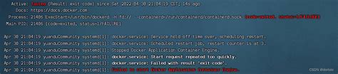 Docker service start request repeated too quickly.  Systemd, the service manager, then...