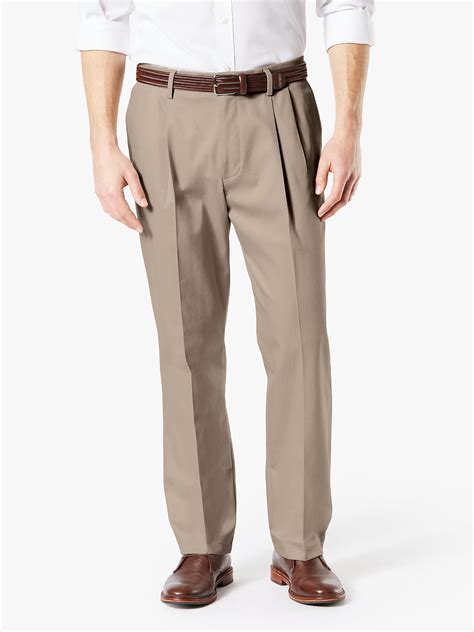Size 32X32. 32X32 - Out of Stock. Size Chart. +. product details. Featuring stretch fabric and a relaxed fit, these men's Dockers khaki pants deliver all-day comfort. PRODUCT FEATURES. 4-pocket. Zipper fly with button closure.. 