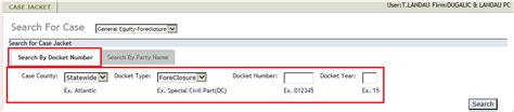 Docket number lookup nj. .  The The Case Jacket Search function provide the options to find a ...