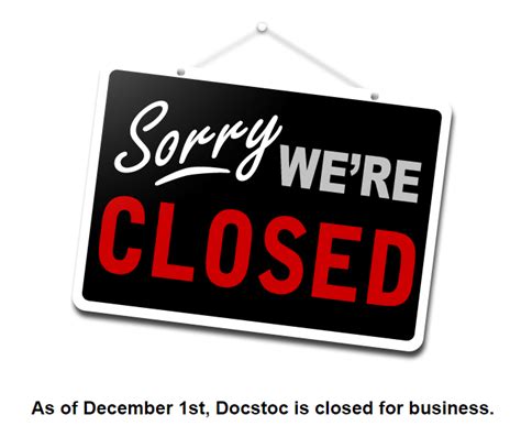 Docstoc is Closed