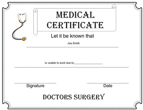 Doctor Certificate Template