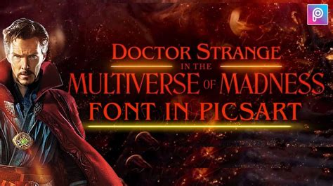 Doctor Strange in the multiverse of madness font tutorial link in