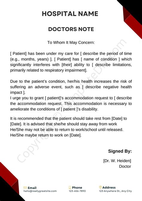 Doctors Note For Work Absence Doctors note for work, Doctors note