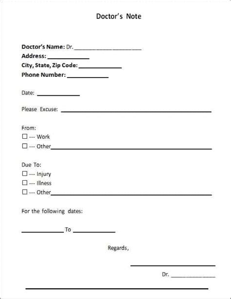 Doctors Note Template Word Free Software and Shareware pacfreeware
