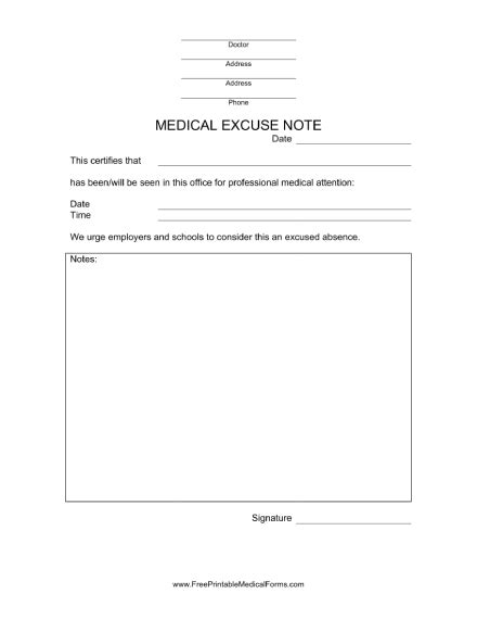 Doctors Notes For Missing Work All You Need Infos
