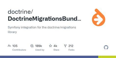 Doctrine doctrine migrations bundle.  The Doctrine Migrations Bundle is an extens...