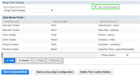 DocuSign for NetSuite Send a Template with Merge Fields YouTube