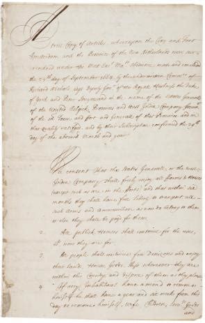 Document: Articles of Capitulation, 1664 - Dutch New York