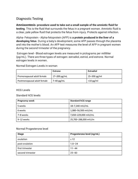 Document 4 Lecture notes 13 Diagnostic Testing Amniocentesis