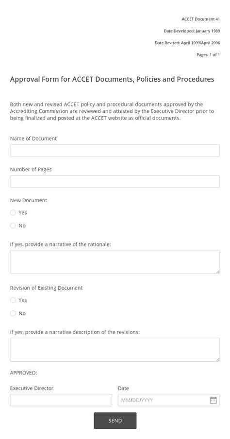 Document Approval Form Template 123FormBuilder