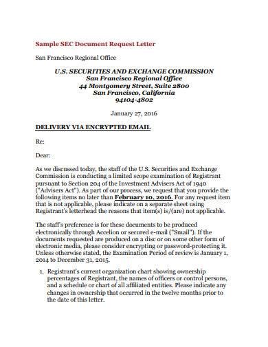 Document Request Template