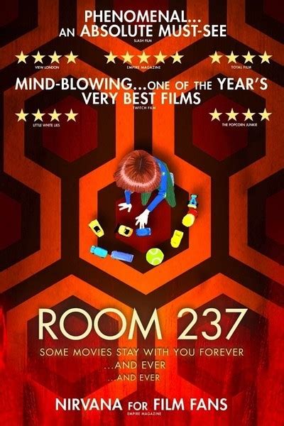 Documentary room 237. Documentary exploring hidden themes in Stanley Kubrick's horror masterpiece The Shining ranging from symbolism to conspiracy theories. 