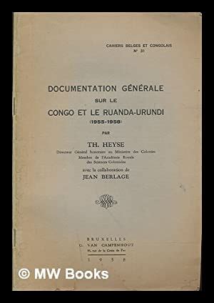 Documentation générale sur le congo et le ruanda urundi (1955 1958)  avec la collaboration de jean berlage. - Edwards fire alarm system manual lss 1.