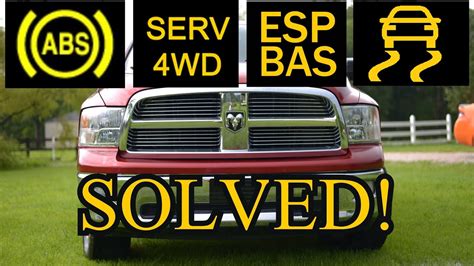 Hi Chris had issue with ESP Bas and traction control light on 2009 Dodge Ram codes it was reading was the steering wheel sensor just paid to have that replaced but light is still on with no codes related to why ... ABS light , traction control Esp light on. Codes says R/R LR brake sensor. ... 2009 Dodge Ram 1500. Esp/bas and traction lights .... 