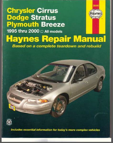 Dodge stratus chrysler cirrus 2001 2006 repair manual. - Kawasaki er 6n 2007 factory service repair manual.