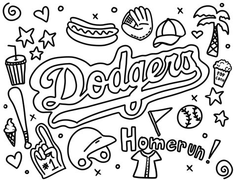 Dodgers Coloring Book