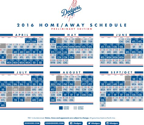 Dodgers schedule printable. Schedule. Filters. Day of the Week Day of the Week Sunday Monday Tuesday Wednesday Thursday Friday Saturday. Time Time Day Games Night Games. Home/Away Home/Away Home Away. Opponent Opponent Arizona Atlanta Baltimore Boston Chi Cubs Chi White Sox Cincinnati Cleveland Colorado Detroit Houston Kansas City LA Angels LA Dodgers … 