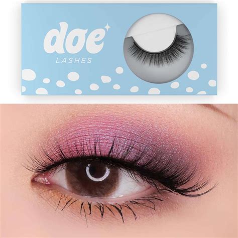 Doe lashes. The most lightweight lashes you’ll ever try. Easy for beginners. Lasts 15+ wears if taken care of properly. Hand made in cruelty free factories. Made with ultra-fine Korean Silk fiber. Experience the softest and most comfortable dual layer false lashes from Doe Beauty. Add extra volume without heaviness for glamorous yet delicate looks. 