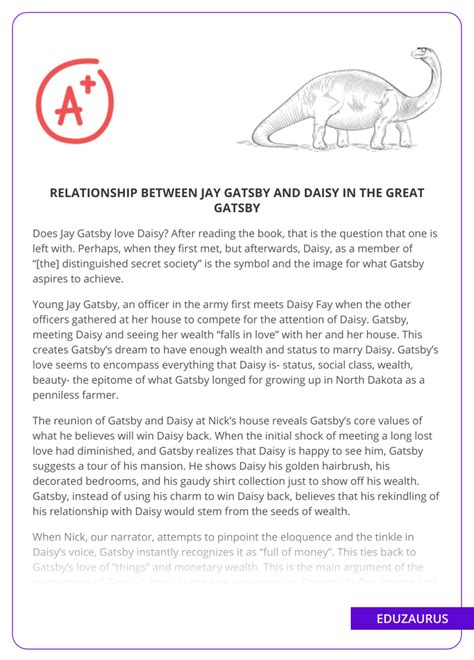 Does Gatsby Love Daisy? - Free Essay Example - 1046 Words