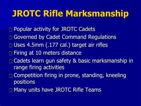 Does JROTC have marksmanship