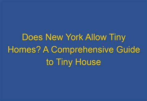 Does NYS allow tiny homes