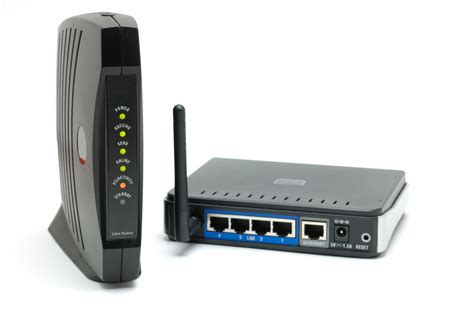 Does a router need a modem. Plug the modem into cable of the DSL Line) and power it on IT will ask for an address on that interface. The ISP will then respond with an address for the modem. Alternatively it might be a static assignment, where it turns on, sets the address that the cable tech probably set up, and begins communicating. 