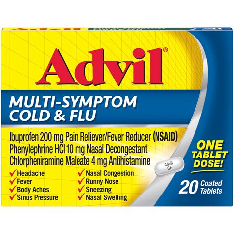 Advil Cold & Sinus is a combination medicine used to treat stuffy nose, sinus congestion, cough, and pain or fever caused by the common cold or flu. Advil Cold & Sinus may also be used for purposes not listed in this medication guide. Advil Cold & Sinus side effects.