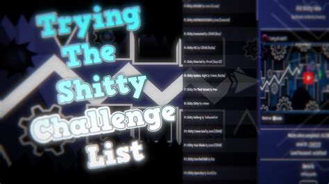 Does anyone know where to find the shitty challenge list?