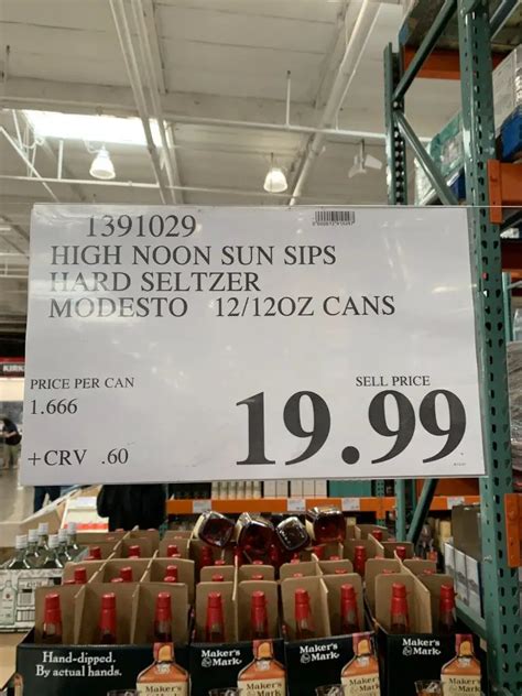 Does costco sell high noons. Highlights. Pack of four (4) 355 mL cans of High Noon Peach Vodka Hard Seltzer. Made with real vodka, sparkling water, real fruit juice and natural flavors. Peach hard seltzer with ripe and tangy peach flavors in a crisp, lively, sparkling drink. Gluten free drinks with 100 calories and no added sugar. 