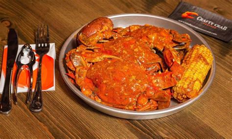 On the Crafty Crab menu, the most expensive item is Seafood Platter (Large), which costs $97.32. The cheapest item on the menu is Steamed Rice, which costs $2.87. The average price of all items on the menu is currently $19.79. Top Rated Items at Crafty Crab. Fried Shrimp Basket $16.88.. 