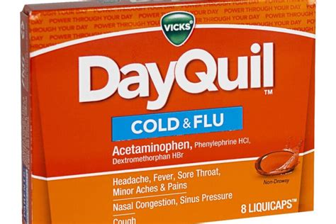 Diarrhea. Dizziness or lightheadedness. Rapid or weak heartbeat. Low blood pressure. Seizures. ... You can also report other risks of Vicks Dayquil/Nyquil Cld & Flu to the FDA at 1-800-FDA-1088. ... Taking more than the recommended dose can cause liver damage. In case of overdose, get medical help or contact a Poison Control Center right away.. 