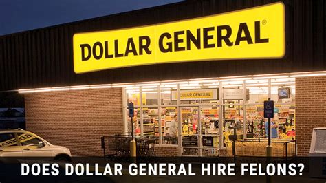 Does dollar general hire felons. Yes. No background check unless you are going for an assistant or store manager position. Like most companies, they go by California law, goes 5 years back for a felony after probation ends but this is only if it’s not violent or deals with theft. A drug felony for example needs to be 5 years after probation. Upvote 7. 
